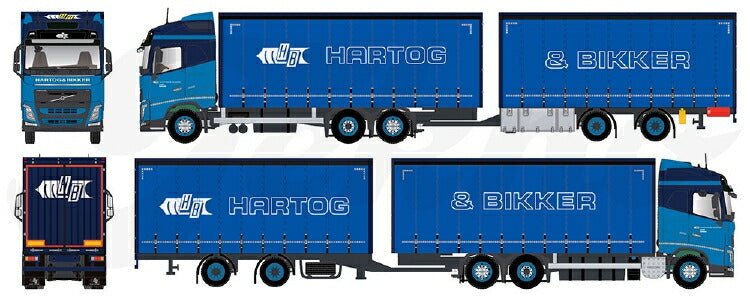 ギャラリービューアに画像をロードする, 【予約】2020年8-10月以降発売予定Hartog & Bikker Volvo FH04 Motorwagen-aanhangerトラック TEKNO 1/50 建設機械 模型ミニカー はたらく車重機