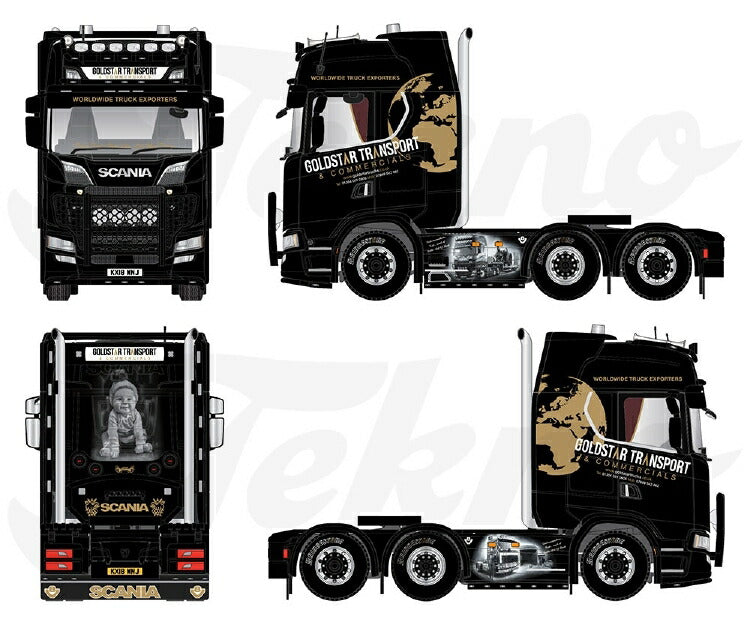 ギャラリービューアに画像をロードする, 【予約】2021年2月以降発売予定Goldstar Scania Next Gen S-serie Highline 6x2 トラック トラクタ/TEKNO 1/50 建設機械 模型ミニカー はたらく車 重機