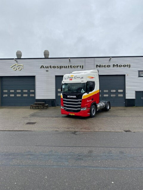 ギャラリービューアに画像をロードする, 【予約】10-12月以降発売予定Hoeven, Patrick van der Scania Topline motorwagen met 3-assige schamelaanhanger トラック /Tekno 建設機械模型 工事車両 1/50 ミニカー