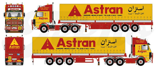 【予約】10-12月以降発売予定Astran Scania 3-serie 143-500 met 3-assige huifoplegger トラック /Tekno 建設機械模型 工事車両 1/50 ミニカー