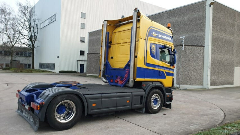 ギャラリービューアに画像をロードする, 【予約】12月以降発売予定Schneider - ASG Scania 4-serie Topline with curtainside semitrailerトラック /TEKNO 1/50 建設機械 模型ミニカー はたらく車 重機