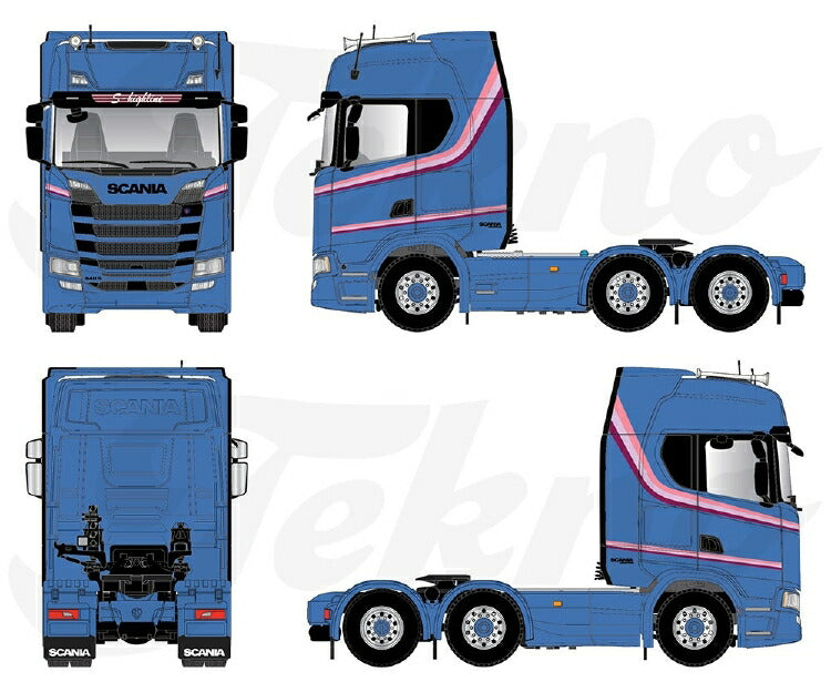 ギャラリービューアに画像をロードする, 【予約】12月以降発売予定T.B.P. Scania S-Serie Highline Scania S-serie Highline 6x2トラック トラクタ/TEKNO 1/50 建設機械 模型ミニカー はたらく車 重機