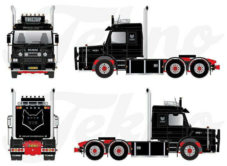 ギャラリービューアに画像をロードする, Voskamp Truckstyling Scania 3 Serie Torpedo Topline スリーパス トラック / TEKNO 1/50 建設機械模型 工事車両
