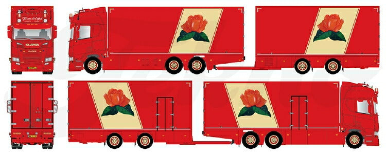 ギャラリービューアに画像をロードする, 【予約】2021年1-3月以降発売予定Eijkel, Fleurs van den Scania Next Gen R650 Highline met 2-assige wipkarトラック トレーラー/TEKNO 1/50 建設機械 模型ミニカー はたらく車 重機
