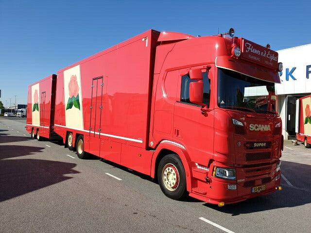 ギャラリービューアに画像をロードする, 【予約】2021年1-3月以降発売予定Eijkel, Fleurs van den Scania Next Gen R650 Highline met 2-assige wipkarトラック トレーラー/TEKNO 1/50 建設機械 模型ミニカー はたらく車 重機