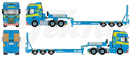【予約】2021年1-3月以降発売予定Wittwer Transport, Martin Scania Next Gen R-serie Highline met 3-assige diepladerトラック トレーラー/TEKNO 1/50 建設機械 模型ミニカー  はたらく車 重機