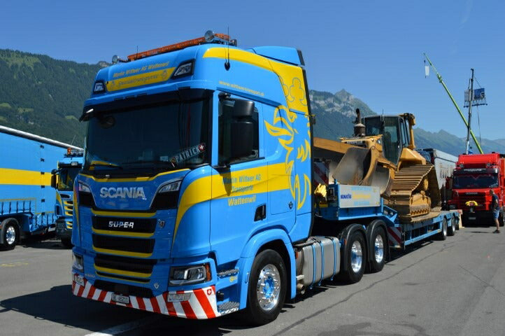 ギャラリービューアに画像をロードする, 【予約】2021年1-3月以降発売予定Wittwer Transport, Martin Scania Next Gen R-serie Highline met 3-assige diepladerトラック トレーラー/TEKNO 1/50 建設機械 模型ミニカー はたらく車 重機