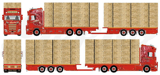 【予約】10-12月以降発売予定Judge, Philip Scania Next Gen S-serie vlakke motorwagen met 3-assige wipkar トラック /Tekno  建設機械模型 工事車両 1/50 ミニカー