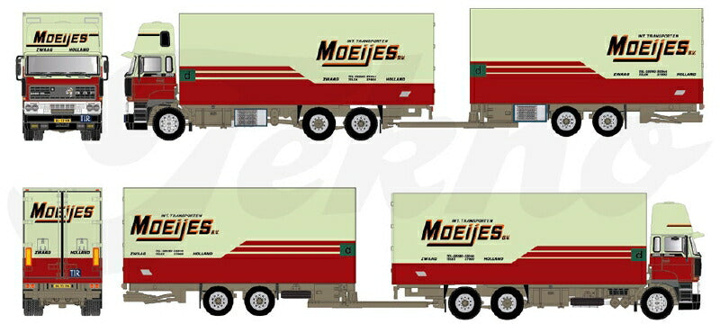 ギャラリービューアに画像をロードする, 【予約】10-12月以降発売予定Moeijes DAF 2800 Topsleeper motorwagen met wipkar トラック /Tekno 建設機械模型 工事車両 1/50 ミニカー