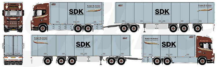 ギャラリービューアに画像をロードする, 【予約】2021年4-6月以降発売予定Nielsen, Kasper Scania Next Gen S-serie Highline LZV combinatieトラック /Tekno 建設機械模型 工事車両 1/50 ミニチュア