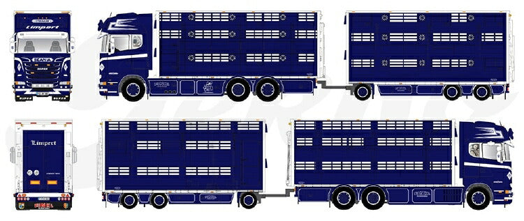 ギャラリービューアに画像をロードする, 【予約】2021年1月-3月以降発売予定Limpert Scania R-Streamline Topline vee-combinatie motorwagen met aanhanger