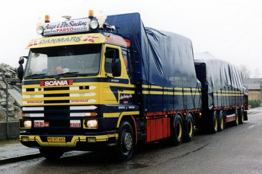【予約】4月以降発売予定Sinding Brdr Scania 3-serie Streamline motorwagen en aanhanger met afgedekte lading トラック /Tekno 建設機械模型 工事車両 1/50 ミニカー