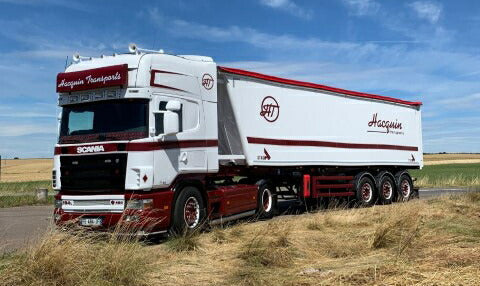 ギャラリービューアに画像をロードする, 【予約】4月以降発売予定Hacquin Scania 4-serie Topline met 3-assige Stas kipper トラック /Tekno 建設機械模型 工事車両 1/50 ミニカー