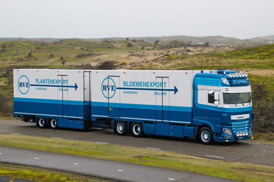 【予約】2021年6-8月以降発売予定Ravensbergen, M / RVE DAF XF105 Euro 6 Super Space Cab motorwagen met 2-assige (narrowspread) wipkarトラック  /Tekno  建設機械模型 工事車両 1/50 ミニチュア