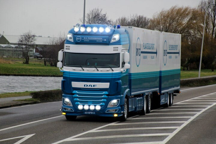 ギャラリービューアに画像をロードする, 【予約】2021年6-8月以降発売予定Ravensbergen, M / RVE DAF XF105 Euro 6 Super Space Cab motorwagen met 2-assige (narrowspread) wipkarトラック /Tekno 建設機械模型 工事車両 1/50 ミニチュア