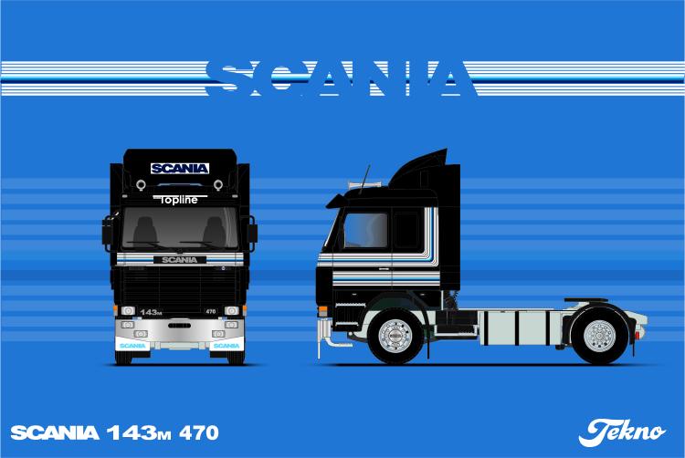 ギャラリービューアに画像をロードする, 【予約】8-10月以降発売予定T.B.P. Scania 143M-470 Topline 4x2 Scania 143M-470 Topline 4x2 トラック トラクタ/Tekno 建設機械模型 工事車両 1/50 ミニチュア