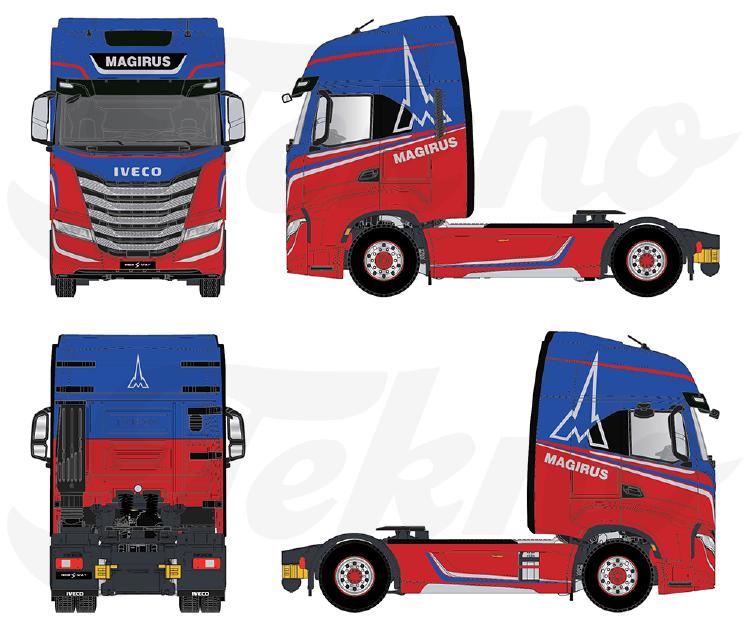 ギャラリービューアに画像をロードする, 【予約】8-10月以降発売予定T.B.P. Iveco S-Way Magirus Iveco S-Way Magirus edition トラック トラクタ/Tekno 建設機械模型 工事車両 1/50 ミニチュア