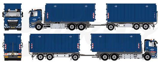 【予約】8-10月以降発売予定Renewi DAF CF410 dagcabine combinatie met haakarm afzet container  トラック/Tekno 建設機械模型 工事車両 1/50 ミニチュア