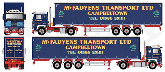 【予約】10-12月以降発売予定Mc Fadyens Volvo F12 met 3-assige schuifzeil oplegger verpakt in luxe Giftbox トラック /Tekno  建設機械模型 工事車両 1/50 ミニカー
