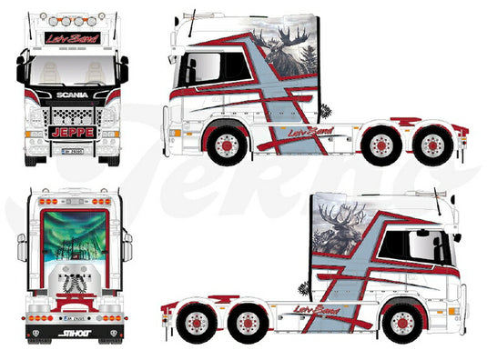 【予約】10-12月以降発売予定Leiv Sand Scania R-serie Longline 6x2 トラック トラクタ/Tekno  建設機械模型 工事車両 1/50 ミニカー