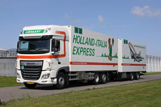 【予約】8-10月以降発売予定Lievaart DAF XF Euro 6 Super Space Cab motorwagen met wipkar  トラック トレーラー/Tekno 建設機械模型 工事車両 1/50 ミニチュア