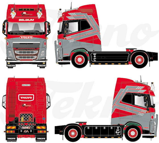 ギャラリービューアに画像をロードする, 【予約】10-12月以降発売予定SL Logistics Volvo FH04 Globetrotter 4x2 trekker トラック トラクタ/Tekno 建設機械模型 工事車両 1/50 ミニカー