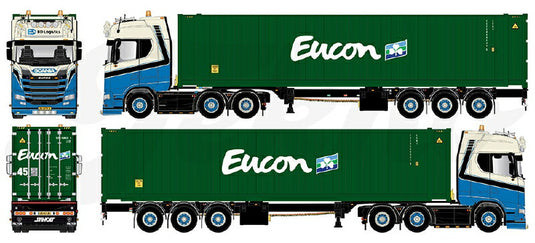 【予約】10-12月以降発売予定Dijkstra, Bas Logistics Scania Next Gen S-serie Higline met 45 ft コンテナ トラック /Tekno  建設機械模型 工事車両 1/50 ミニカー