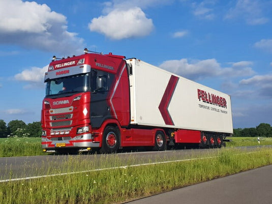 【予約】4月以降発売予定Fellinger Scania Next Gen S-serie Highline met 3-assige koeloplegger トラック /Tekno 建設機械模型 工事車両 1/50 ミニカー
