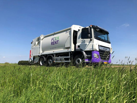 【予約】Flex Rent DAF CF dagcabine huisvuilwagen achterlader トラック/TEKNO 建設機械模型 工事車両 1/50 ミニカー