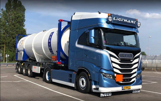 【予約】12月以降発売予定Ligthart Iveco S-Way 4x2 met 20ft. Exsif swap tankcontainer トラック/TEKNO 建設機械模型 工事車両 1/50 ミニカー