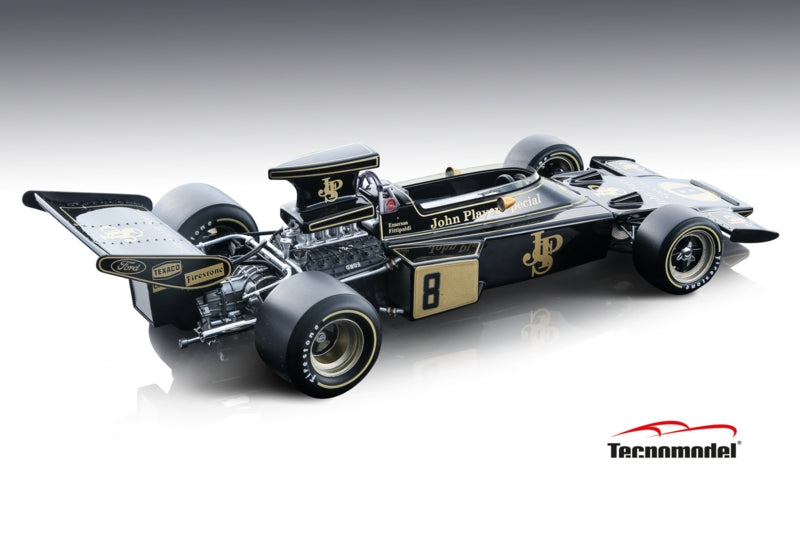 ギャラリービューアに画像をロードする, LOTUS - F1 72 N 8 WINNER BRITISH GP WORLD CHAMPION 1972 EMERSON FITTIPALDI - BLACK GOLD /Tecnomodel 1/18ミニカー