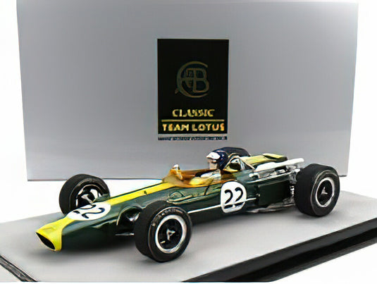 LOTUS F1 43 TEAM LOTUS N 22 MONZA ITALY GPドライバー付き 1966 JIM CLARKジム・クラーク /Tecno 1/18 ミニカー