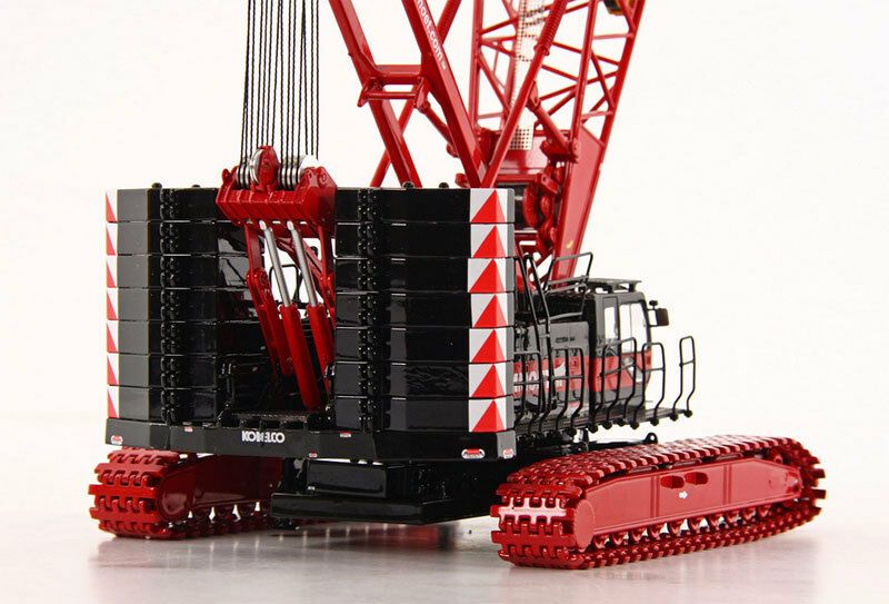 ギャラリービューアに画像をロードする, Mammoetマムート Kobelcoコベルコ CKE2500G クローラークレーン ジブ /TONKIN 1/50 建設機械模型 ミニカー