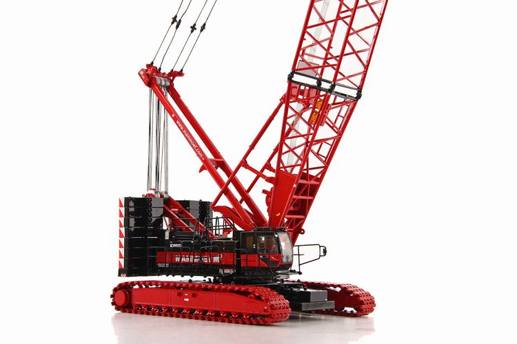 ギャラリービューアに画像をロードする, Mammoetマムート Kobelcoコベルコ CKE2500G クローラークレーン ジブ /TONKIN 1/50 建設機械模型 ミニカー