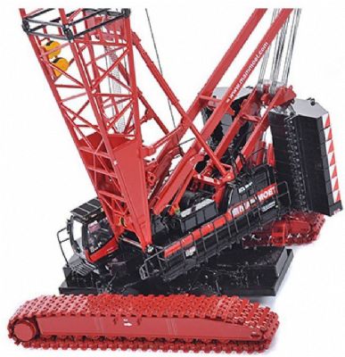 ギャラリービューアに画像をロードする, Mammoetマムート Kobelcoコベルコ CKE2500G クローラークレーン ジブ /TONKIN 1/50 建設機械模型 ミニカー