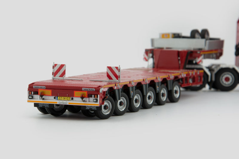 ギャラリービューアに画像をロードする, Scaniaスカニア R500 Streamline 8X4&Noteboomノーテブーム Multi-PX6軸 セミ底床トラック トレーラー /トンキンレプリカ 建設機械模型 工事車両 1/50 ミニチュア