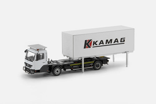 ギャラリービューアに画像をロードする, 【予約】KAMAG Wiesel ホワイト コンテナ トラック /TONKINトンキンレプリカ 建設機械模型 工事車両 1/50 ミニチュア