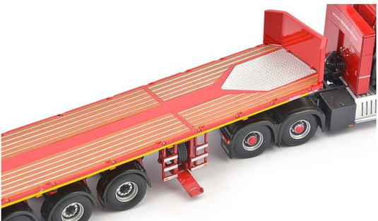 Nooteboomノーテブーム Red line Actros2 Gigaspace 6x4 バラストトレーラー 7 axle+ ballastset /TONKIN IMC  建設機械模型 工事車両 1/50 ミニチュア