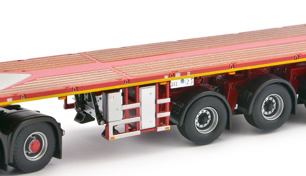 ギャラリービューアに画像をロードする, Nooteboomノーテブーム Red line Actros2 Gigaspace 6x4 バラストトレーラー 7 axle+ ballastset /TONKIN IMC 建設機械模型 工事車両 1/50 ミニチュア