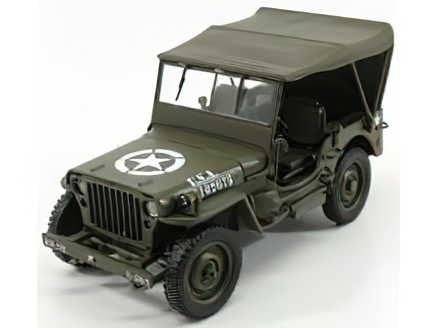 JEEP - WILLYS 1/4 MB USA ARMY SOFT-TOP CLOSED 1945 /WELLY 1/18ミニカー