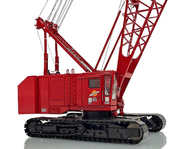 ギャラリービューアに画像をロードする, Manitowocマニトワック 4100 Series 2 Red クローラークレーン /Weiss 建設機械模型 工事車両 1/50 ミニカー
