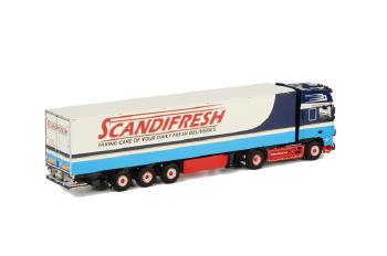 ギャラリービューアに画像をロードする, Hovotrans / Scandifresh DAF XF 105 Super Space Cab リーファートレーラー Thermoking 3軸 /WSIダブリューエスアイ 1/50 9318