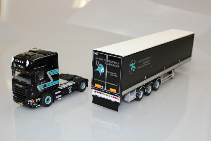 ギャラリービューアに画像をロードする, Anton Timmerman SCANIAスカニア R Topline カーテンサイダー トレーラー 3軸 /WSIダブリューエスアイ 1/50 9853