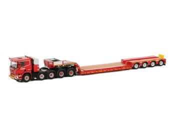 ギャラリービューアに画像をロードする, Nooteboomノーテブーム SCANIAスカニア P 4軸低床トレーラー /WSIダブリューエスアイ 1/50 3509817
