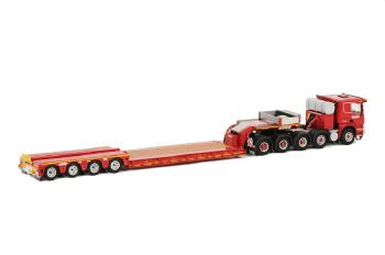 ギャラリービューアに画像をロードする, Nooteboomノーテブーム SCANIAスカニア P 4軸低床トレーラー /WSIダブリューエスアイ 1/50 3509817