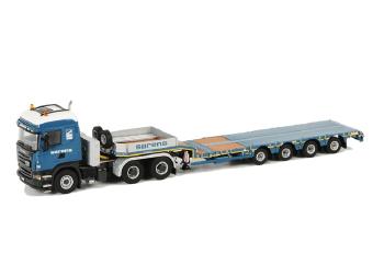 ギャラリービューアに画像をロードする, Sarens SCANIAスカニア R Highline 低床セミトレーラー4軸 /WSIダブリューエスアイ 1/50 10187