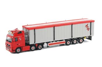 ギャラリービューアに画像をロードする, Martijn Aufderhaar ボルボ FH2 Globetrotter XL Cargo Floor Trailer 3軸 /WSIダブリューエスアイ 1/50 10010