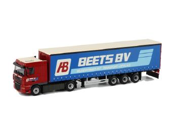 ギャラリービューアに画像をロードする, Beets DAF XF 105 Space Cab カーテンサイダー トレーラー 3軸 /WSIダブリューエスアイ 1/50 9904