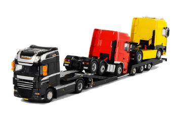 ギャラリービューアに画像をロードする, DAF Truck Set DAF XF 105 Super Space Cab Trucktransporter 3軸 /WSIダブリューエスアイ 1/50 9622