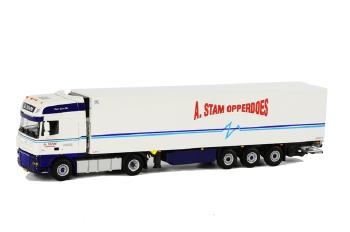 ギャラリービューアに画像をロードする, A. Stam DAF XF 105 Super Space Cab リーファートレーラー Carrier 3軸 /WSIダブリューエスアイ 1/50 9846